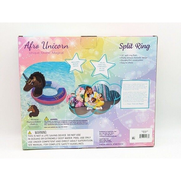 22" Unicorn Pool Float, Split Ring, Swimming Durable PVC Inflatable- NEW - Picture 3 of 9